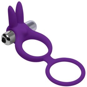 Throbbin Hopper Vibrating Cock And Ball Ring Purple