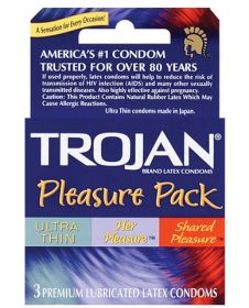 Trojan pleasure pack 3-pack