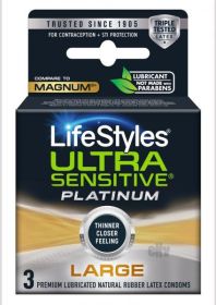 Lifestyles Ultra Sensitive Platinum Large 3pk