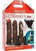 Vac-U-Lock Dual Density Ultraskyn Strap On Set Brown