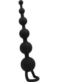 Adam & Eve Butt Beads Silicone Waterproof Black