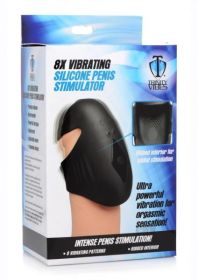 T4m 8x Vibe Silicone Penis Sleeve Black