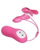 Romantic Wave Electro Shock Vibrating Nipple Clamps Pink