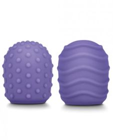 Le Wand Petite Silicone Texture Covers Violet Pack Of 2