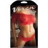 Vixen Rose & Thorn Lace Crop Top & Matching Panty Red L/xl