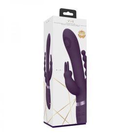 Vive - Rini Rechargeable Pulse-wave Triple-motor Silicone Rabbit - Purple