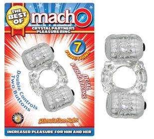 The Best Of Macho Crystal Partners Pleasure Ring Clear