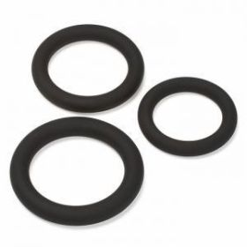 Cloud 9 Pro Sensual Silicone Cock Ring 3 Pack Black